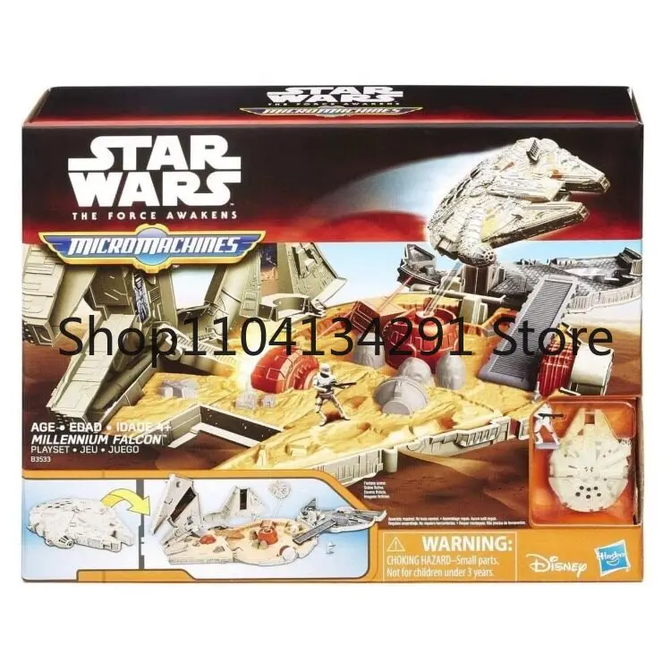 

Original Hasbro Star Wars Star Destroyer Micro Machines Millennium Falcon Toy Star Wars Model Collectible Birthday Gift