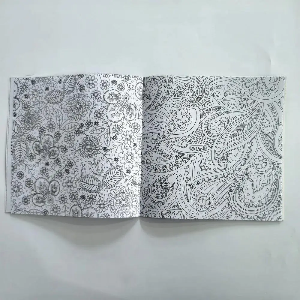 1PCS 24-Page Mandala & Flower Coloring Book for Adults And Children Graffiti Drawing Relaxation Creative Fun