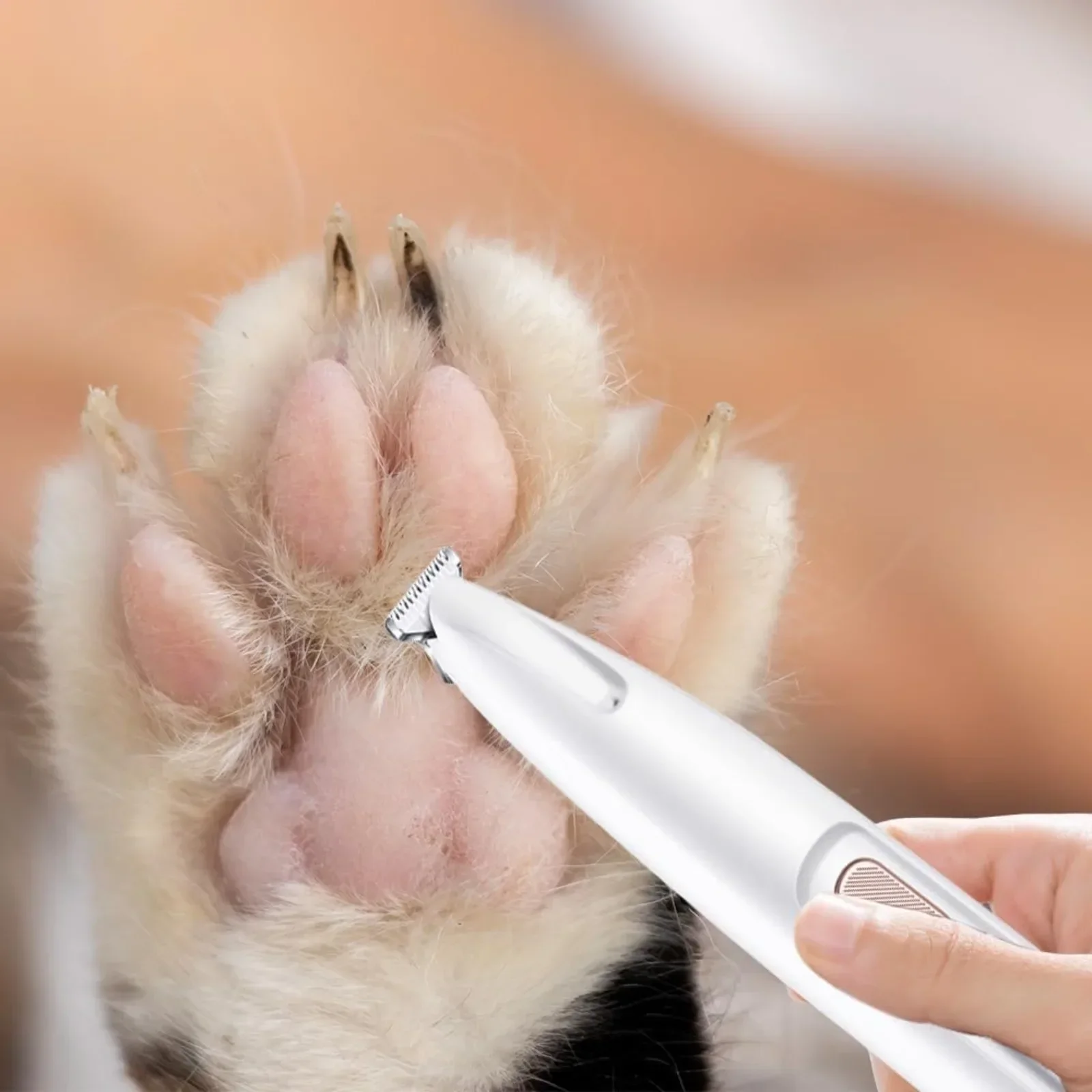 Dog Hair Scissors, Rechargeable Dog Shaver with LED Light, Low Noise, Waterproof, Suitable for Paws, Eyes, Ears and Face
