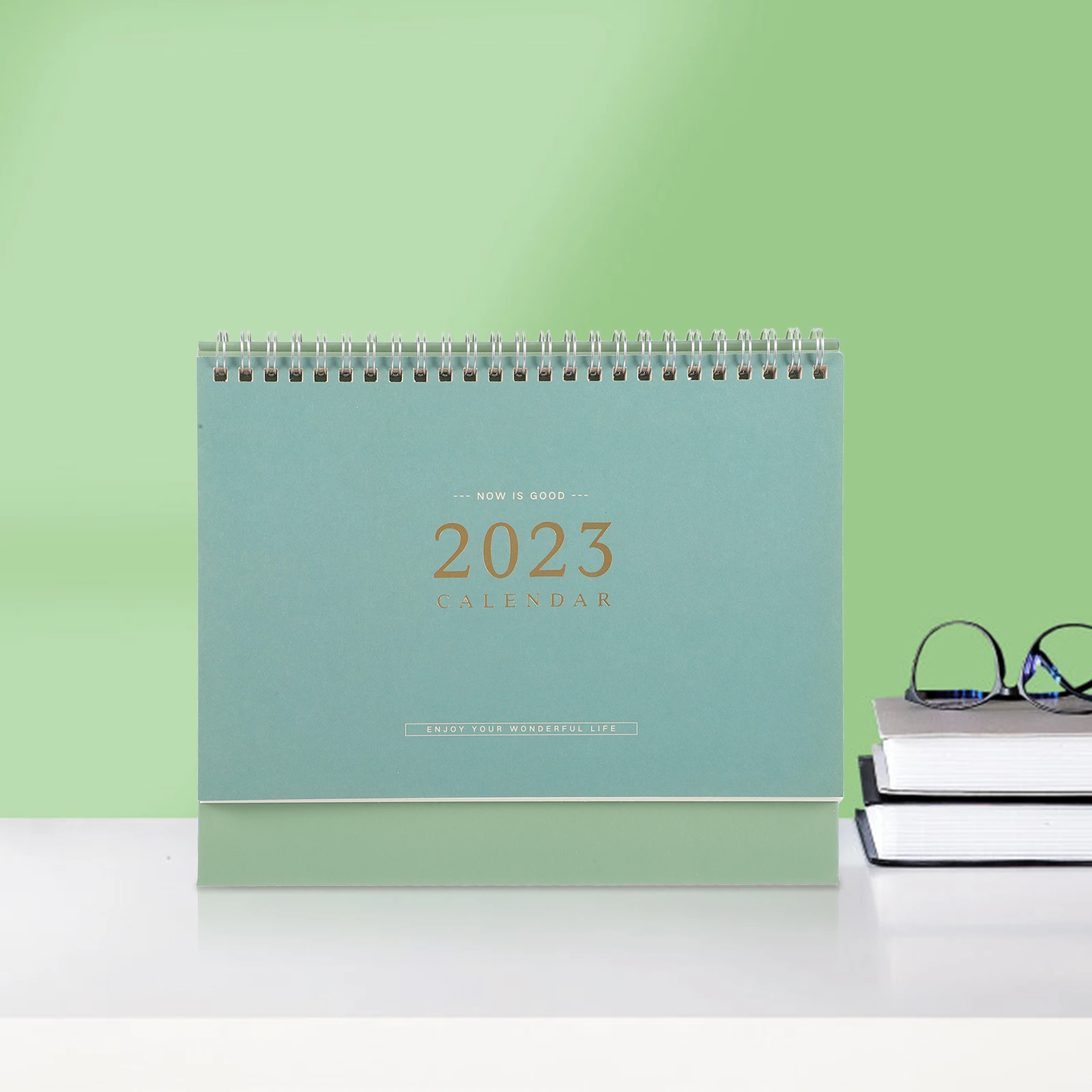 

Desk Calendar 2024 Business Office Ivory White Large Size Flip Stand Spiral Home Table Holder Organize Supplies