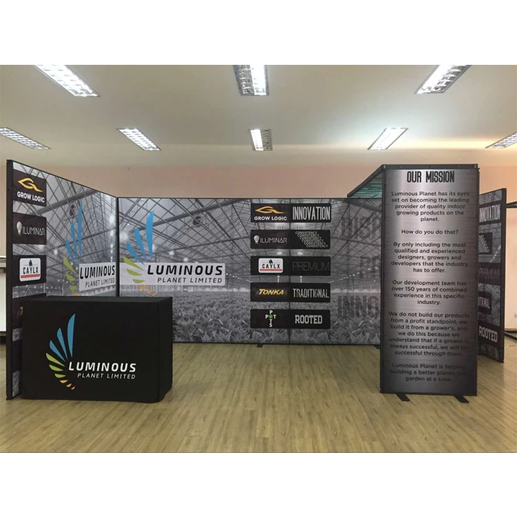 La cabina de comercio Modular de 10x20 pies muestra una fácil instalación de aluminio para cabina de exposición de 3x6m