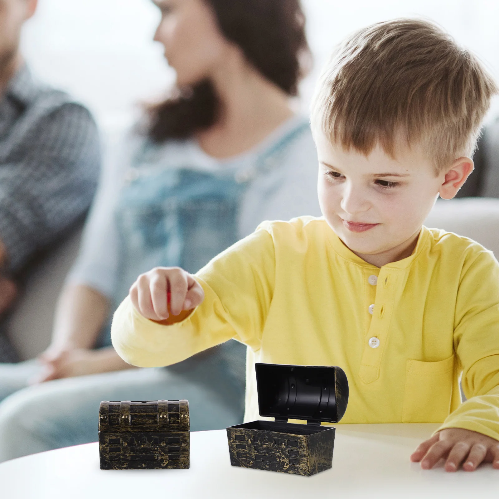 6Pcs Pirate Party Favor Boxes Reliable PP Material Eye-Catching Appearance Mini Storage Chest for Special Occasions