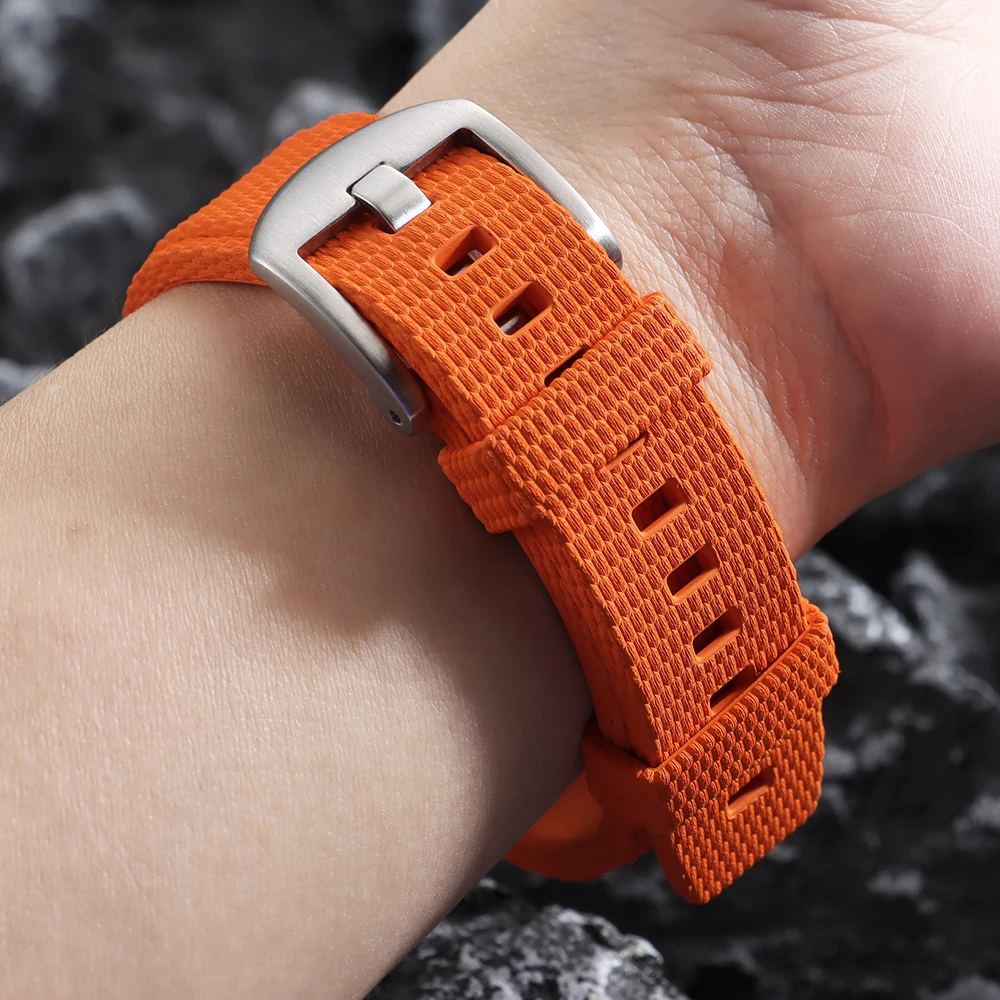 Neue Gebogene Gummi-Uhrenarmbänder 20mm 21mm 22mm Uhrenarmband Schnellverschluss FKM Uhrenarmbänder Armband für Omega für Swatch Herren – Detail 30