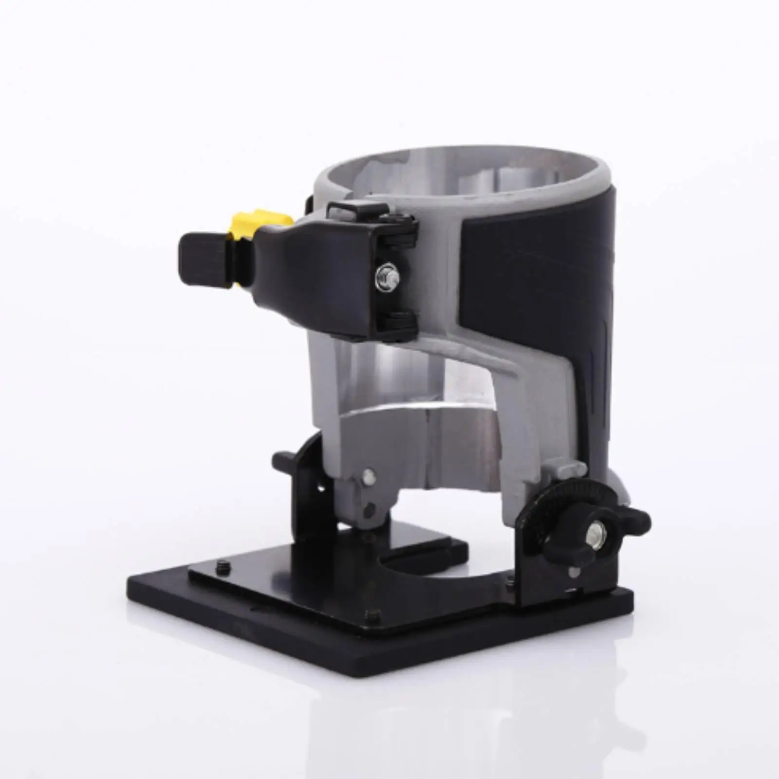 Router Tilting Base for Wooden Router Edge Routing Attachment with Clamping Hardware and Side Adjustment Knobs for Joinery and