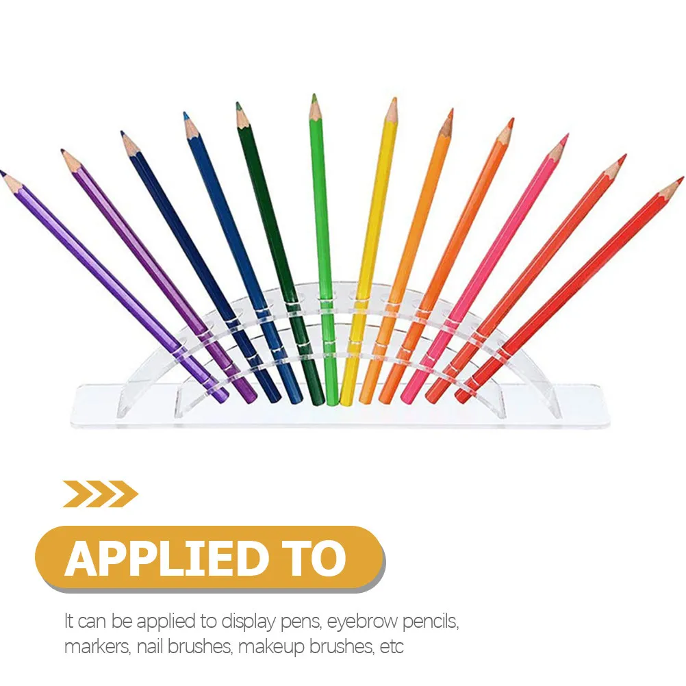 Acrylic Pen Stand for Makeup Brushes Eyebrow Pencils Nail Brushes Markers Desktop Display Holder Home Office School Exhibition
