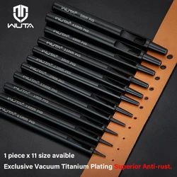 WUTA 1PC Leather Punching Tool Round Hole Hollow Puncher Black Titanium Plated Anti-rust DIY Craft Tool for Belt,Watch Band