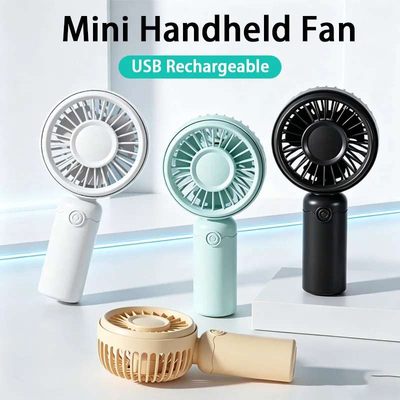 

Mini Portable Fan USB Rechargeable 3 Gear Adjustable Quiet Pocket Hand-held Fans Air cooler Fan High Quality For Kids Outdoor