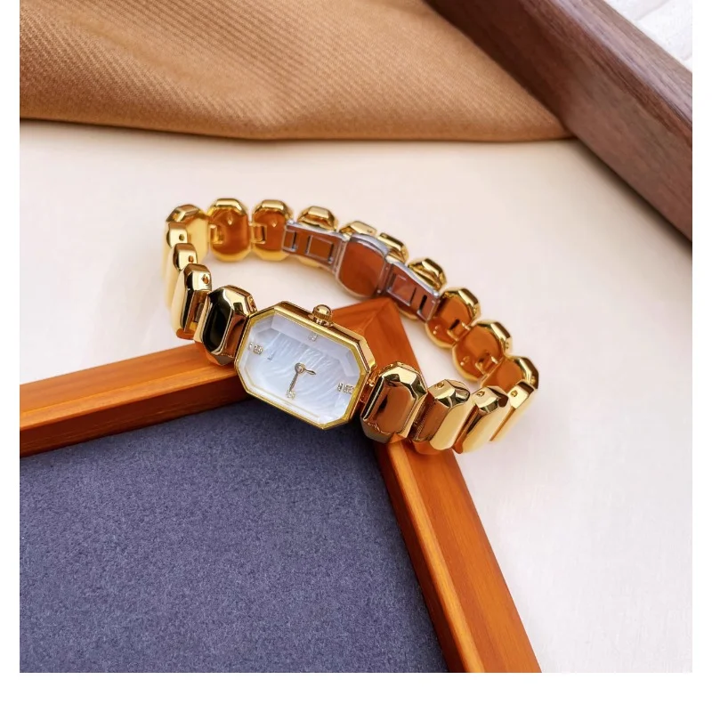 Small rock candy cube sugar watch female personality niche design sense light luxury female square quartz birthday gift