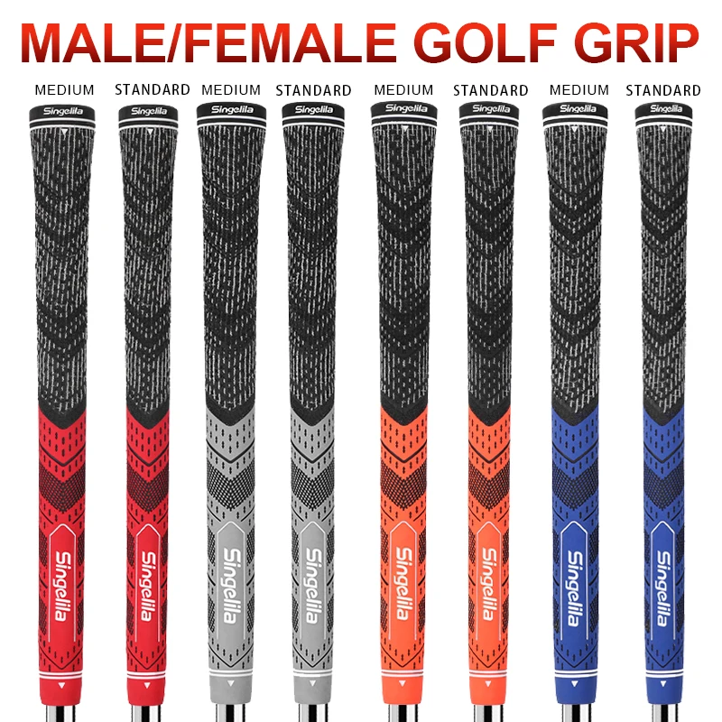 Singelila-empuñadura de Golf de goma, pelota de Golf estándar, agarre medio, medio algodón, agarre para palos de Golf, accesorios duraderos para todo uso