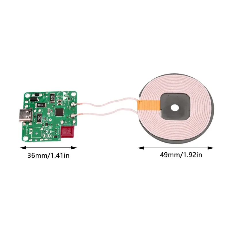15W high power 5V 9V 12V fast charging wireless charger transmitter module Type-c USB + coil for Qi Universal for mobile phone