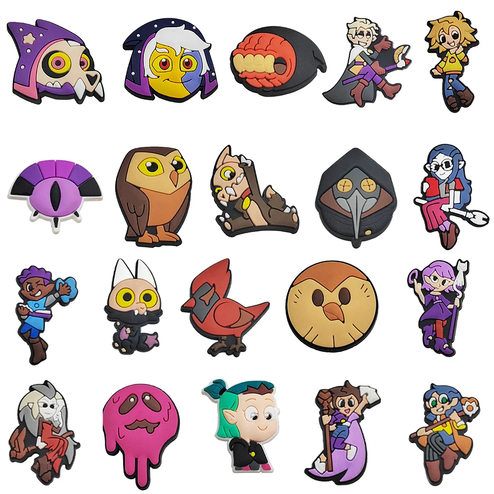 20 Stück Cartoon The Owl House für Serie PVC-Schuh-Charms, Zubehör, passend für Armbänder mit Loch, DIY, abnehmbare Kreativitätsgeschenke – Detail 10