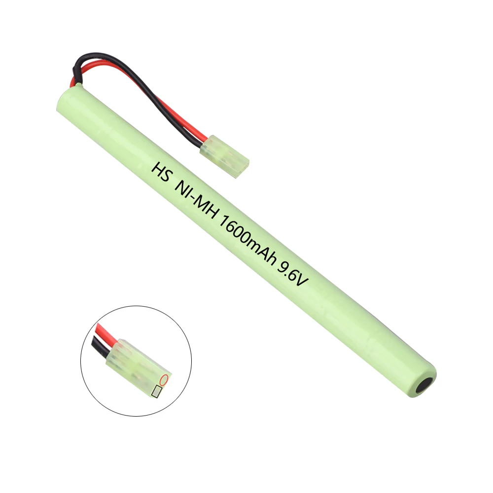 9.6V 1600mAh  2/3A Stick NIMH Battery Airsoft Guns battery with Mini Tamiya Connector for AK47,MP5K,RPK,PKM,G36C,MC51 toys parts