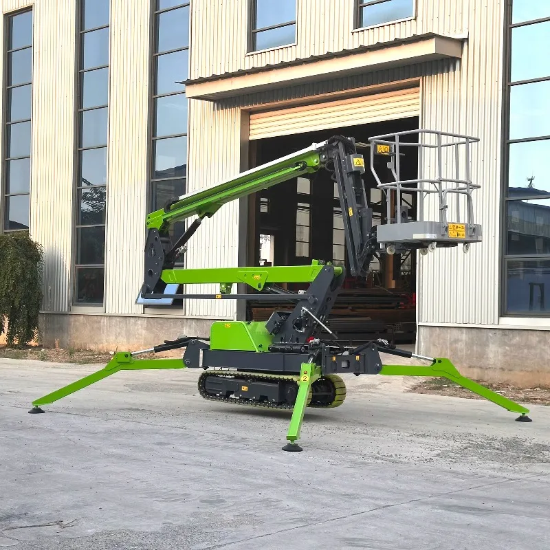 Electric Diesel Engine Self Propelled Crawler Spider Lift 20m 22m 24m Aerial Work Lift Track Boom Lift Platform