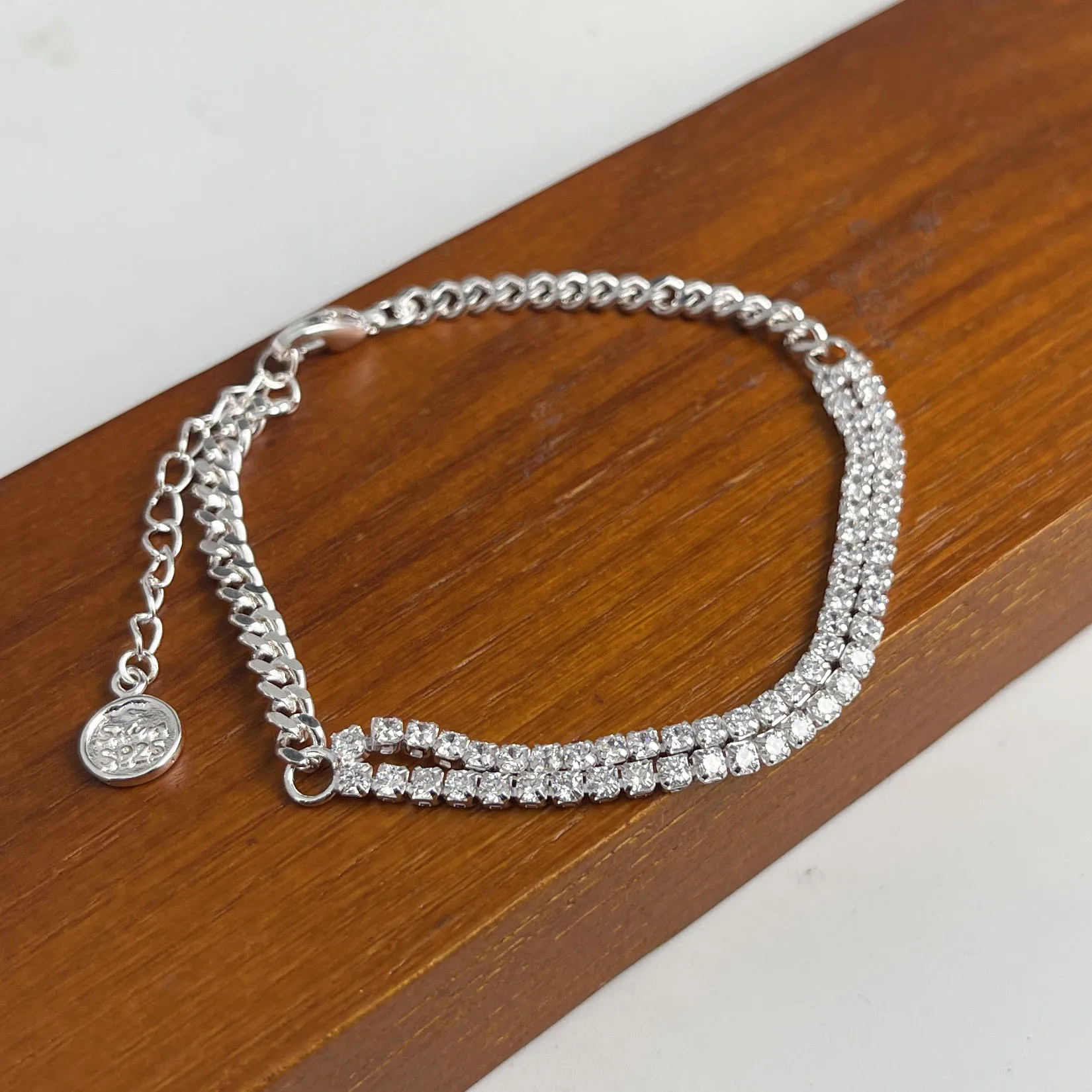 100% الصلبة 925 فضة ريترو سوار للنساء هندسية خمر ريشة نمط شكل سوار بسيط هدية عيد ميلاد