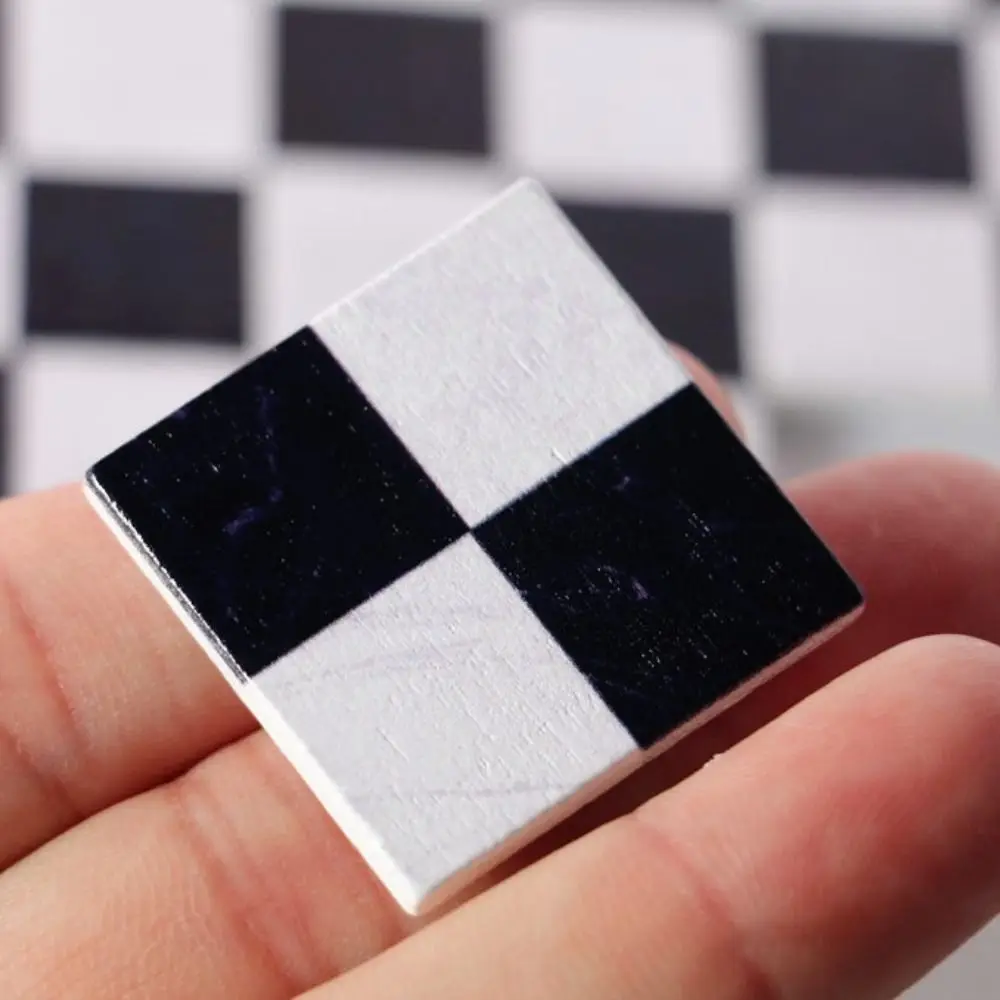 9pcs/set Pretend Play 1:6/1:12 Doll House Furniture Doll House Accessories Square DollHouse Wooden Floor Wood Block