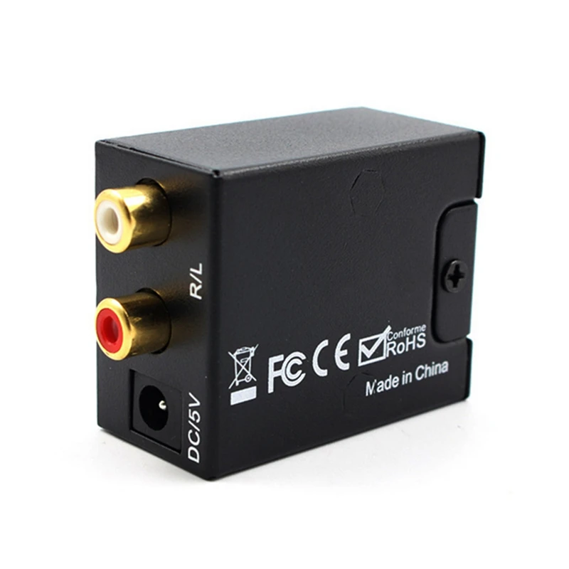 Adaptador óptico Coaxial Toslink, convertidor de Audio Digital a analógico, RCA, L/R, 3,5 Mm, con micrófono N-813 2 piezas