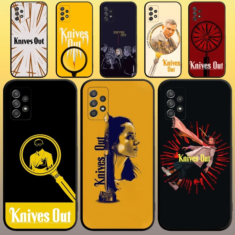 Knives Out Movie Phone Case for SamsungA 91,80,73,72,71,70,53,52,51,42,41,40,32,31,30,22,21,20,13 S 4G 5G Soft Black Case