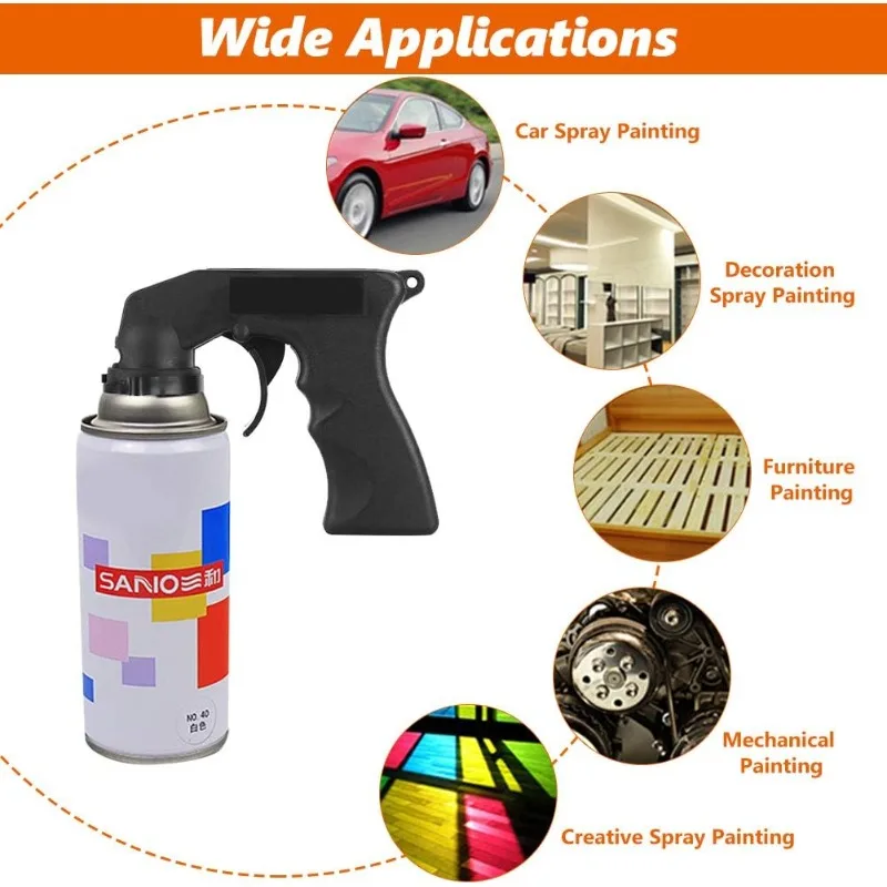 Car Painting Paint Tool Car Spray Adaptor Paint Gun Handle Grip Airbrush Aerosol Handle Trigger Locking Collar Professional Care