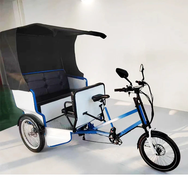 750 Watt bürstenloses Auto-Dreirad-Rikscha 5-Sitzer-Fahrrad-Taxi-Dreirad mit gedämpfter