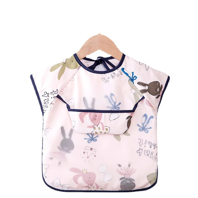 Cute Cartoon Baby Bibs Waterproof Infant Eating Children Drawing Sleeveless Baby Bandana Bibs Soft Baby Bib Meal Burp Eva Cloths