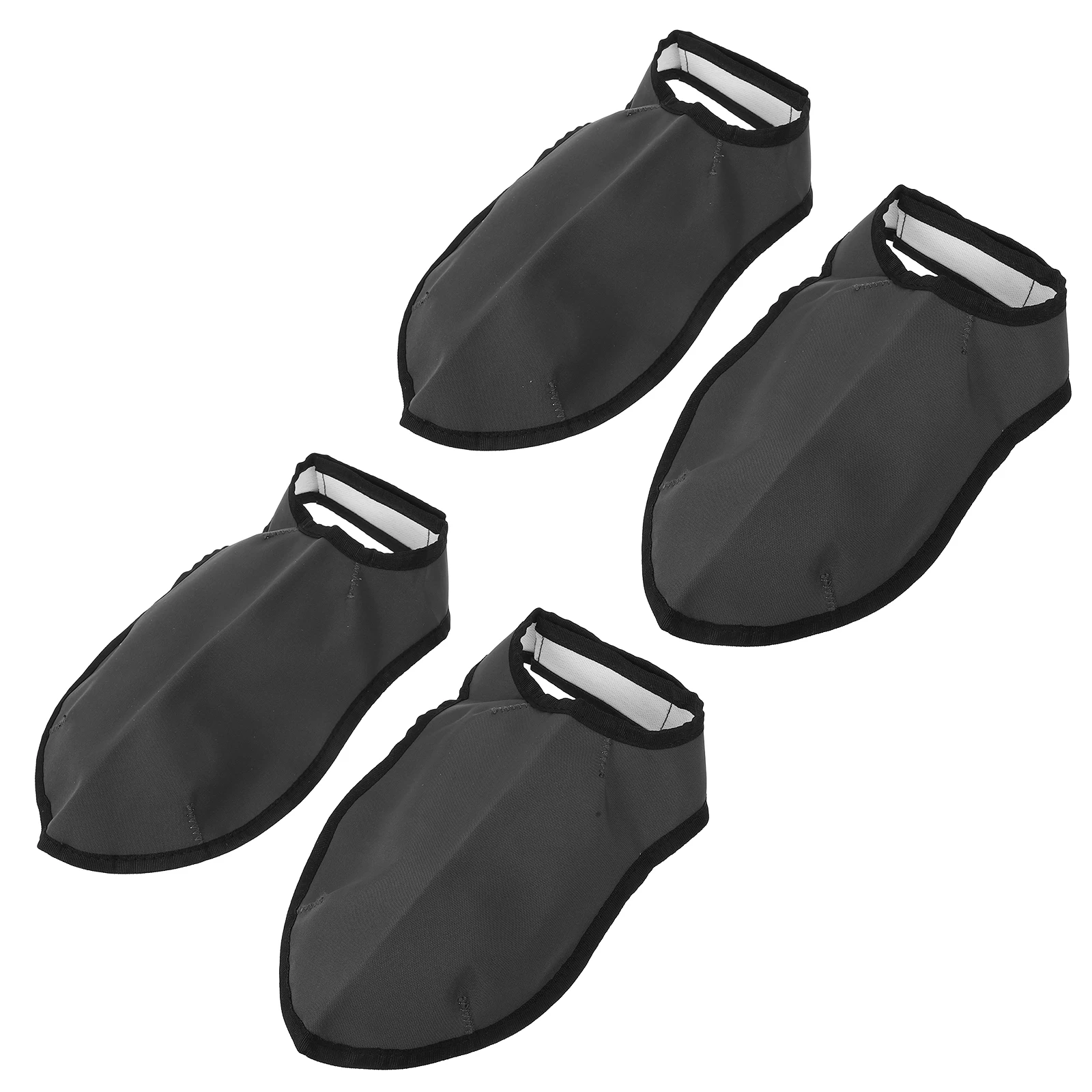 أغطية أحذية الشعر المقاومة للكسر، جوارب قماش بلاستيكية كبيرة الحجم يمكن التخلص منها باللون الرمادي الداكن