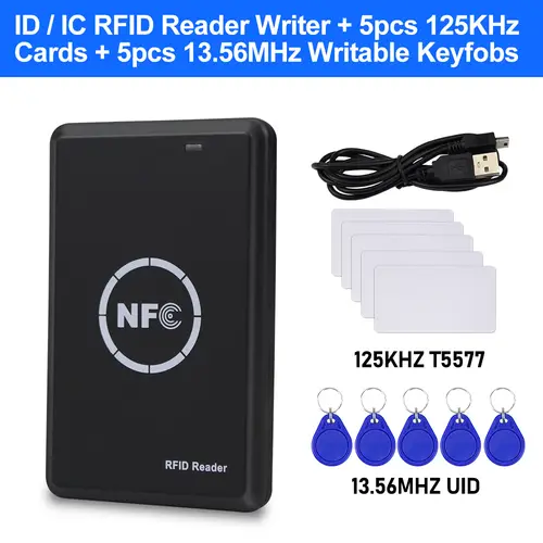 RFID Copier Duplicator 125KHz Key fob NFC Smart Card Reader Writer 13.56MHz Encrypted Programmer USB UID T5577 EM4305 Cards Tags - Image 8