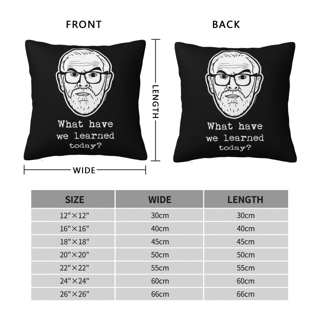 Taskmaster What Have We Learned Today Square Pillowcase Polyester Linen Velvet Pattern Zip Decorative Sofa Cushion Cover 18