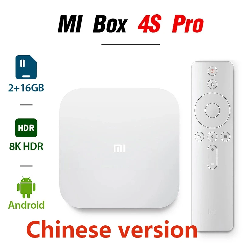 

2023 New Mijia TV Box S 4K Ultra HD Android TV 9.0 HDR 2GB 8GB WiFi Google Cast Netflix Smart TV Mi Box 4 Media Player Sale XM