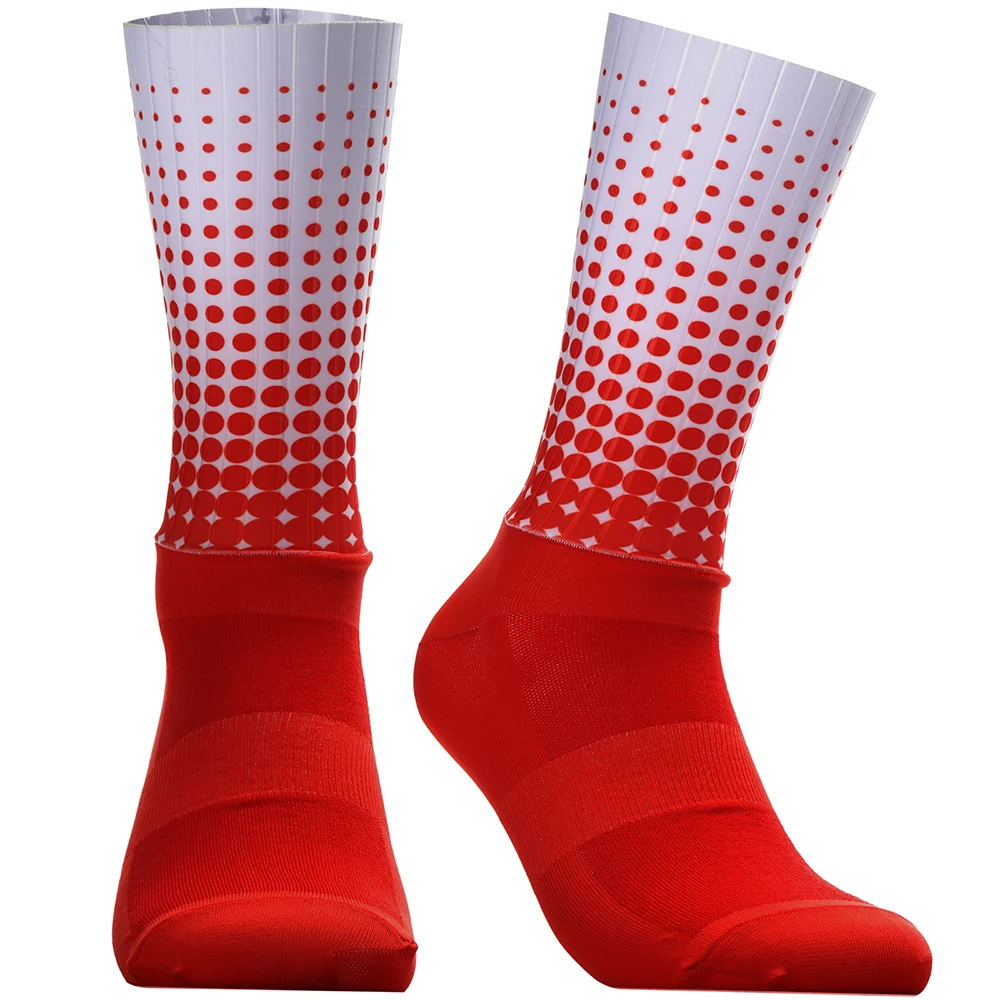 Style New Polka Dot Summer Sports Cycling Socks Silicone antiscivolo Pro Outdoor Racing Bike Socks Calcetines Ciclismo