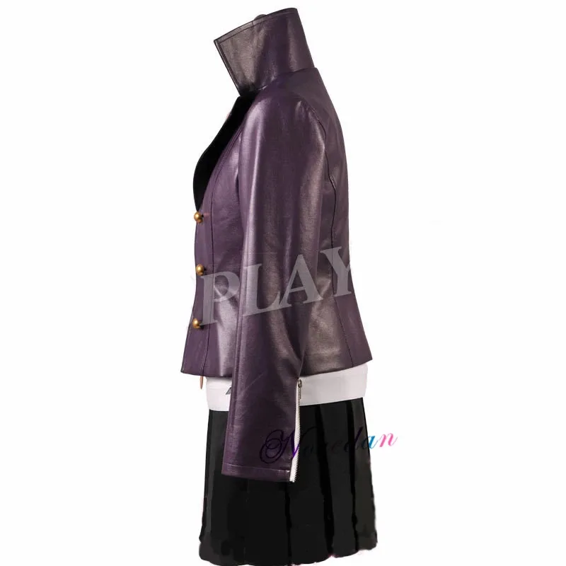 qq023Danganronpa Kyoko Kirigiri Dress Set With Gloves Women Halloween Cosplay Costume And Ri Wig Jacket Shirt Ti