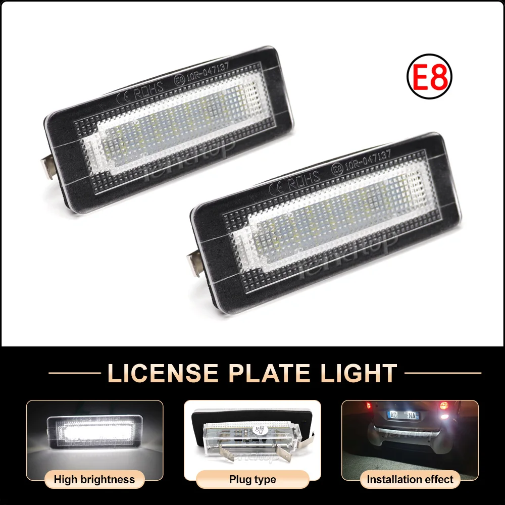 2 pezzi senza errori LED targa numero di luce lampade auto lifting per Benz Smart Fortwo Coupe convertibile 450 451 W450 W453