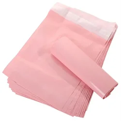 100Pcs/Lot Pink Translucent Courier Packing Bags Thicken Storage Bag Waterproof Bags PE Material Envelope Mailer Postal Mailing