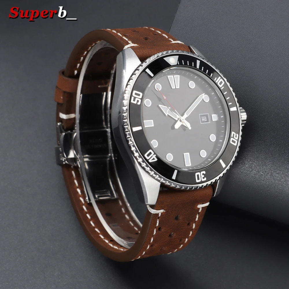 Schnellverschluss Vintage Rennleder-Uhrenarmbänder für Seiko für Rolex 18mm 19mm 20mm 21mm 22mm 24mm Atmungsaktive Poröse Uhrenarmbänder – Detail 2