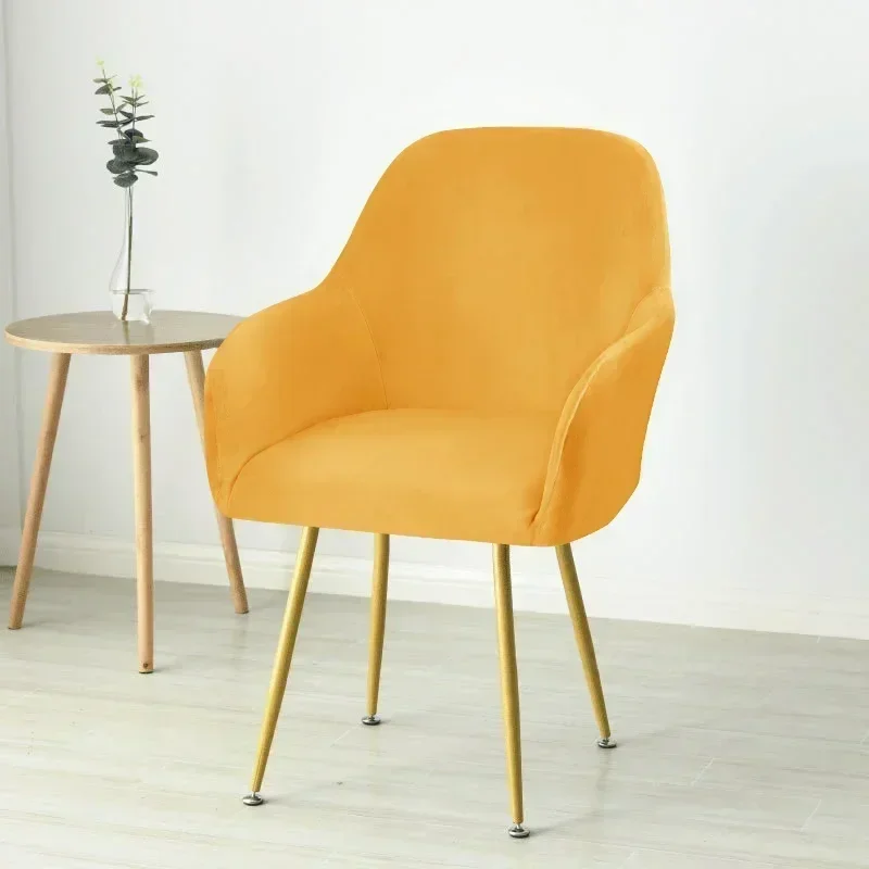 Juste de fauteuil haut en velours élastique, housses de chaise de bar, housse de siège de bureau, solide, lavable, salle à manger, maison, document