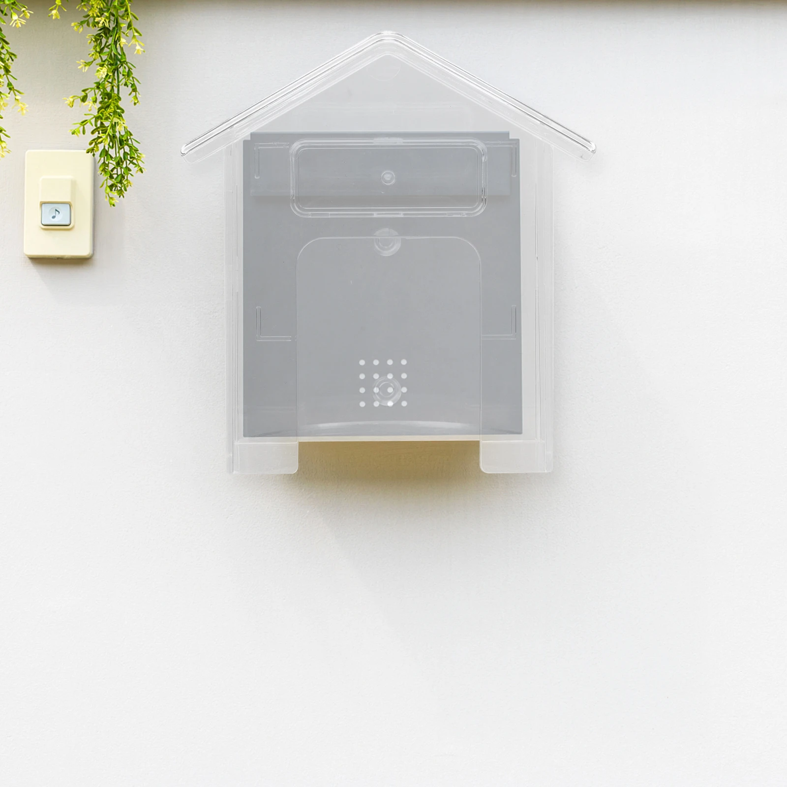 

2pcs Doorbell Cover Weatherproof Transparent Outdoor Protector Rainproof Plastic Box for Doorbell Chime Long Service Clamshell
