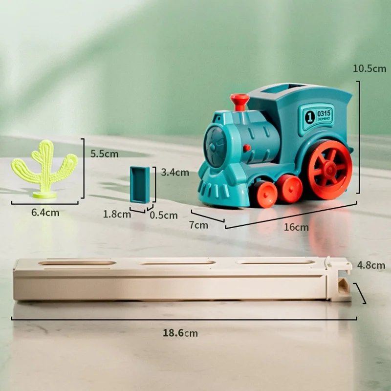 60/140 قطعة قطار الدومينو للأطفال التلقائي الكهربائية وضع سيارة الدومينو الملونة ألعاب تعليمية كتل مجموعة هدية للبنين بنات #5