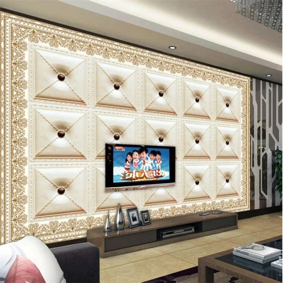 

Custom wallpaper 3d large photo murals European soft suitcase mural living room backdrop wall Soft package papel de parede обои