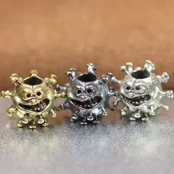 Cartoon Devil Models Black Brass Knife Bead DIY Paracord Charms Accessories EDC Outdoor Tool Woven Umbrella Rope Lanyard Pendant