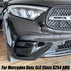 Gloss Black Car Front Bumper Splitter Side Spoiler Air Vent Trim for Mercedes Benz GLC Class X254 GLC260 GLC300 AMG 2023+