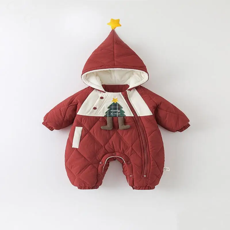 

Kawaii Casual Coat Tops Fashion Childrens Clothing Baby Clothes Winter Thick Cotton Romper Infant Outerwear Hooded Fleece Jacket
