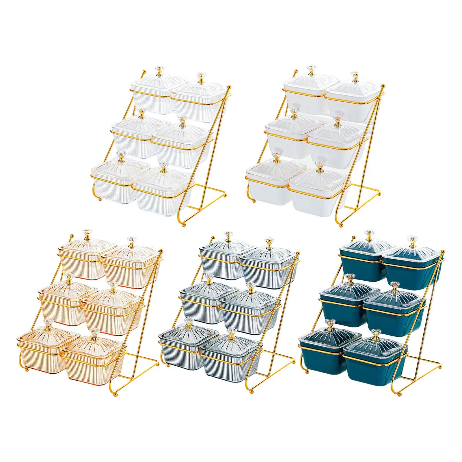 

3 Layer Dried Fruit Salad Plate Multifunctional Snack Dishes Nordic Stylish for Candy Snack Appetizer Dried Fruits Living Room