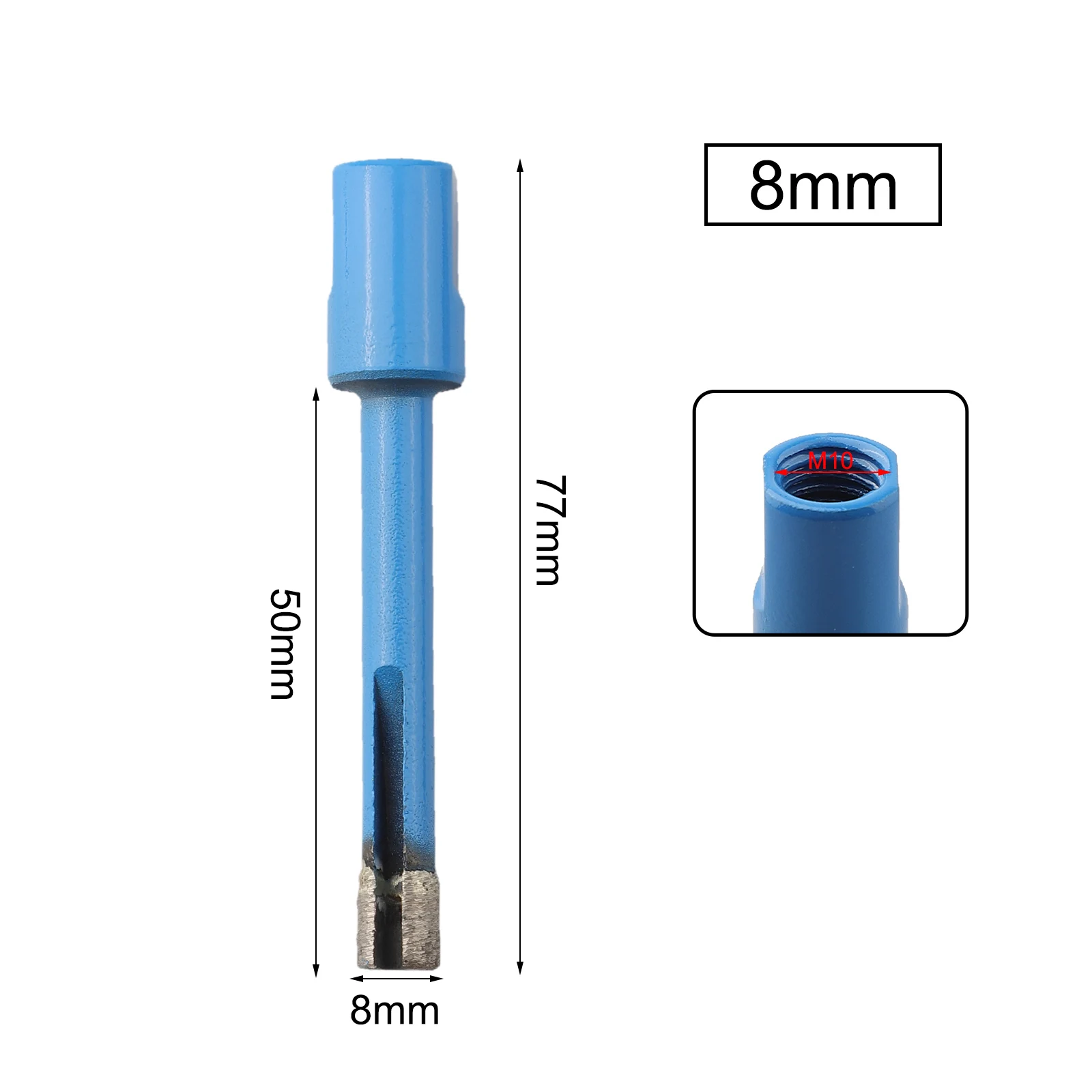Dry Drilling M10 Thread Drill Faster Drilling Good Finish Vacuum Brazing Technology High Diamond Exposure Less Debris