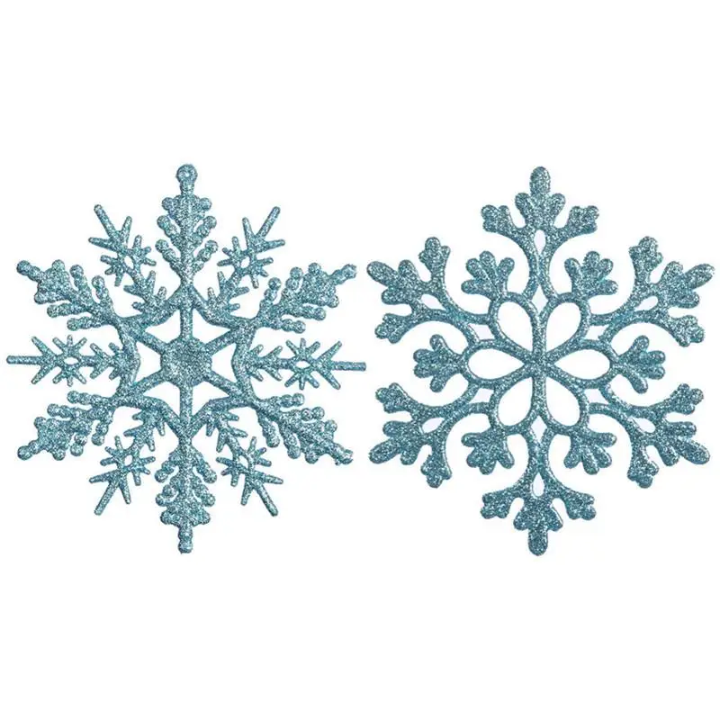 

10 см снежинка рождественские украшения пластиковый порошок