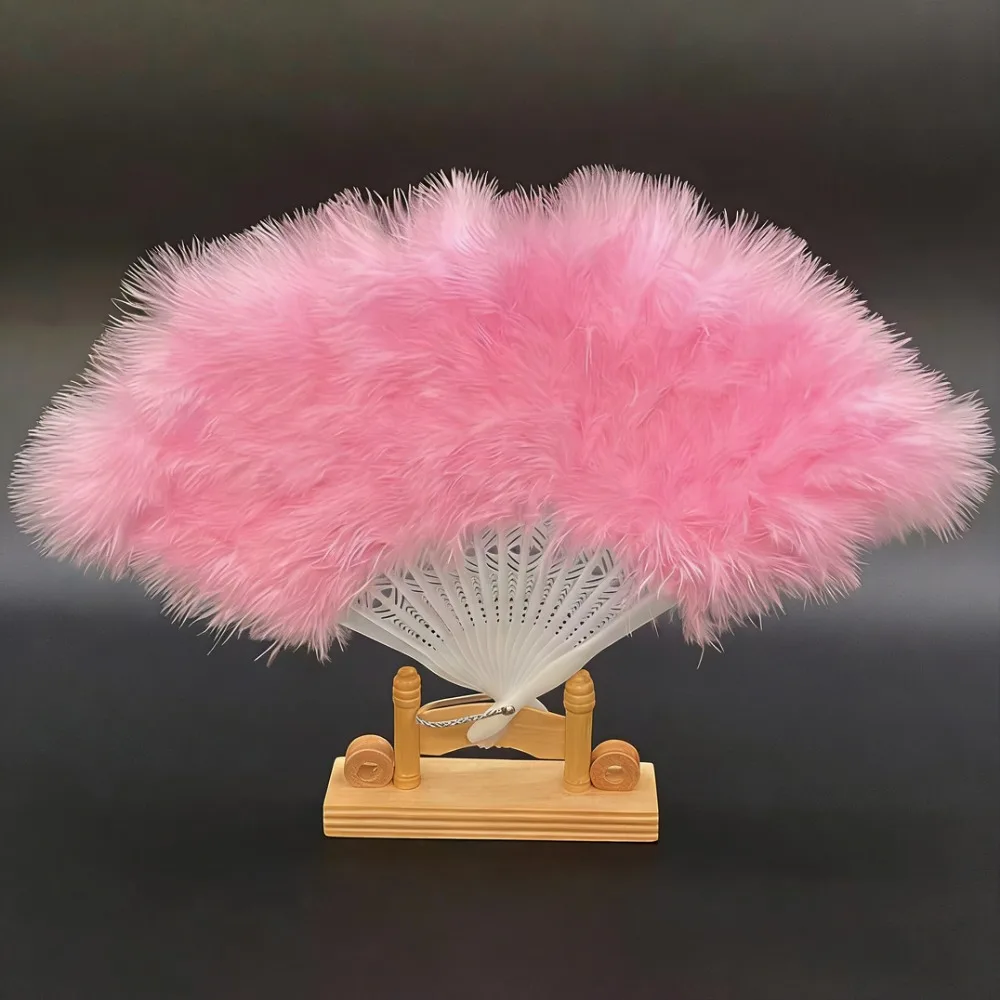 

Новый белый ручной веер, разноцветные поделки, подарки, женские складные меховые веера 38*24 см, веер Ханфу в китайском стиле, домашний декор