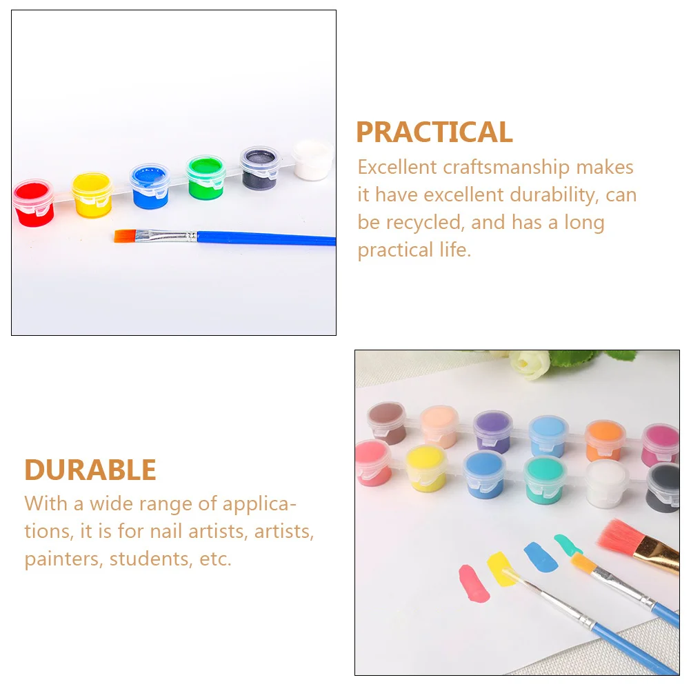 25 قطعة صندوق الصباغ مع غطاء صندوق الطلاء البلاستيكي للألوان المائية الفرعية التعبئة المقالي الفن حقيبة للتخزين المقصورات حامل اللون #1
