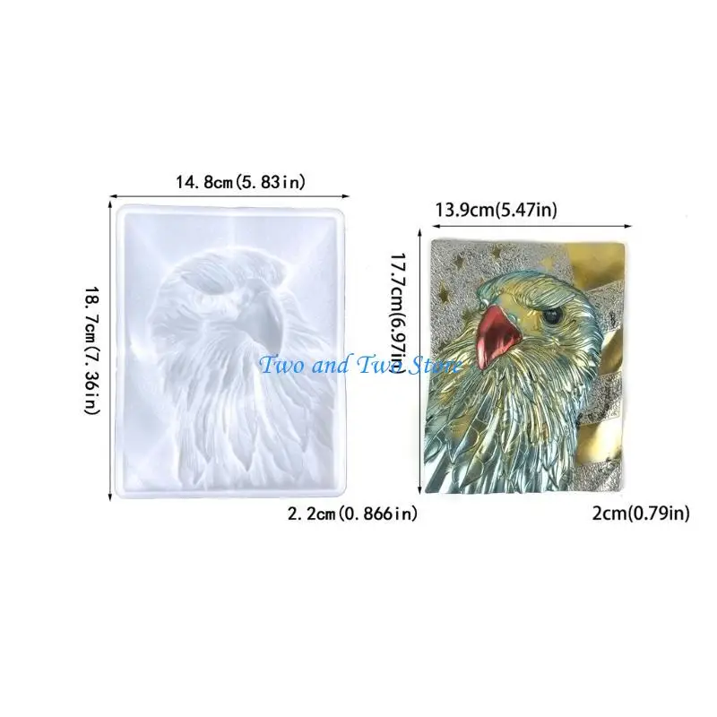 HX6F DIY اليدوية الحيوان عرض المنزل الحرفية فريدة من نوعها النسر جدار ديكور الراتنج العفن #6