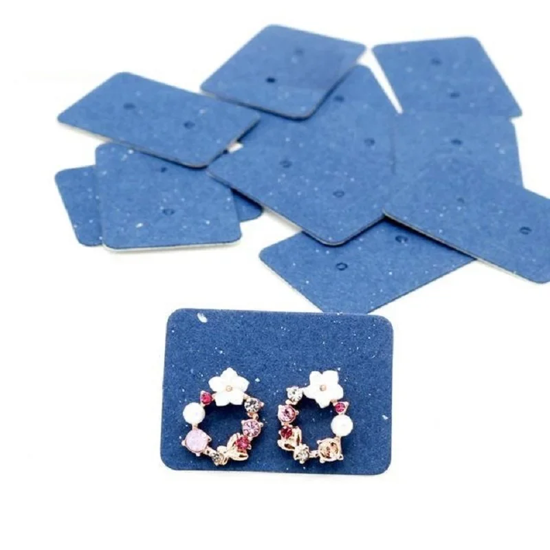 3.5*2.5 سنتيمتر 50/100 قطعة/الوحدة كرافت ورقة الأذن ترصيع علامة تعليق مجوهرات عرض بطاقة القرط كرافت ورقة علامة حلقة أذن ورقة علامة تعليق