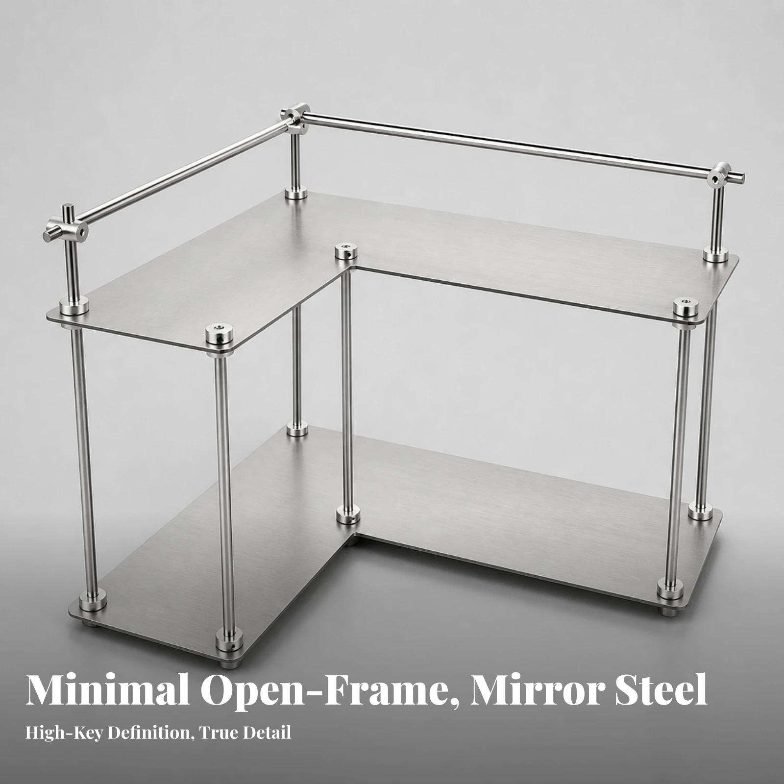 Corner Countertop Organizer Shelf Compact Corner Storage Rack Kitchen Countertop Organizer Sturdy L-Shaped Rack Non-Slip