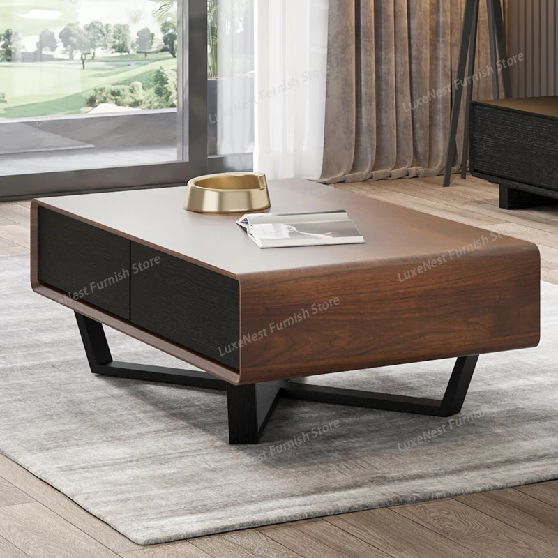

Rectangle With Drawers Coffee Table Vintage Mid Century Nordic Trendy Unique Glamour Unique Living Room Coffee Table Furniture