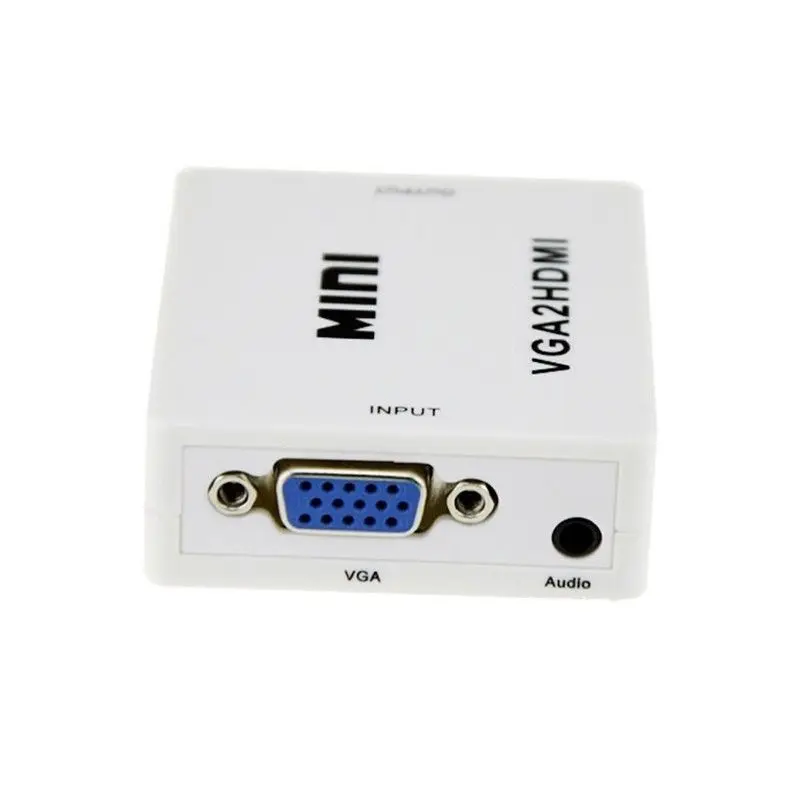 Mini VGA2HDMI VGA в HDMI-совместимый преобразователь с поддержкой аудио 720P 1080P разъем адаптера для ПК ноутбука